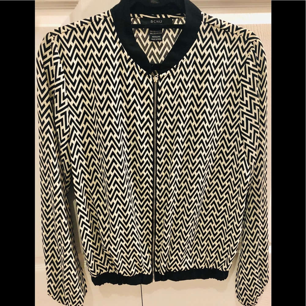 Chevron bomber jacket